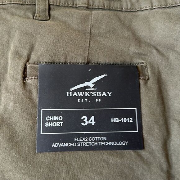 HAWKSBAY CHINO SHORTS Greenish Brown SIZE 34 NWT in packaging - Picture 5 of 5